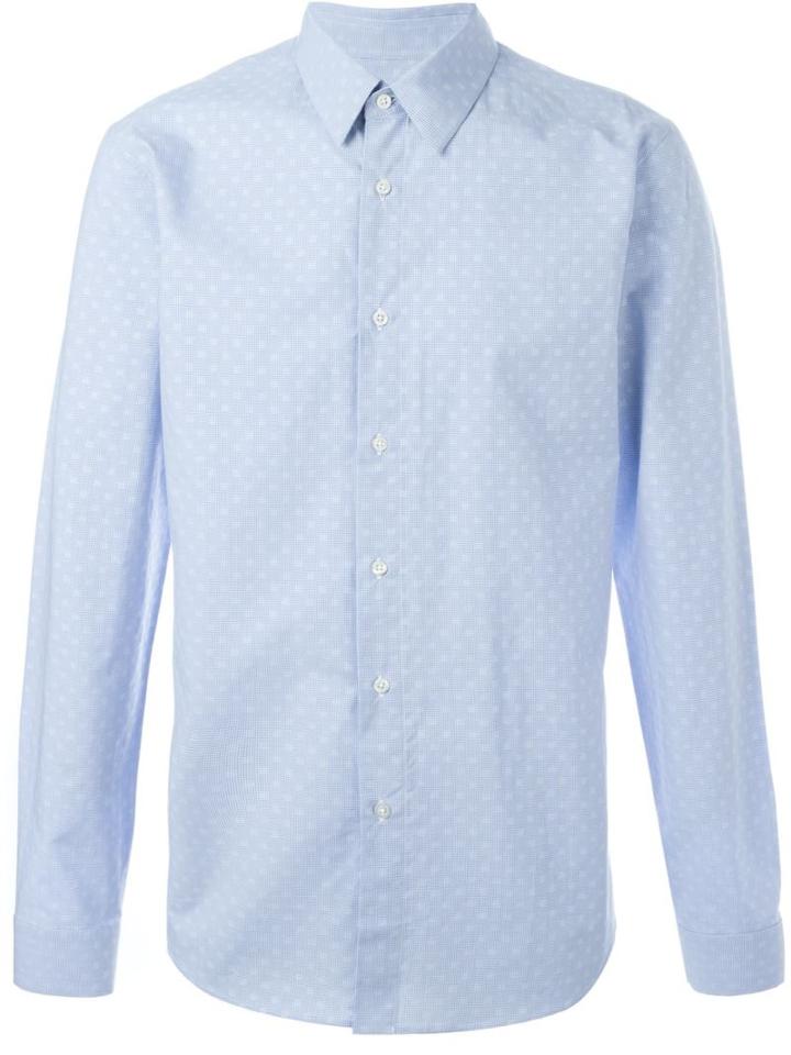 Jil Sander Small Print Shirt, Men's, Size: 40, Blue, Cotton