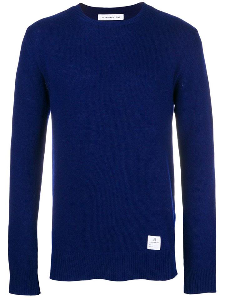 Department 5 Plain Knit Sweater - Blue