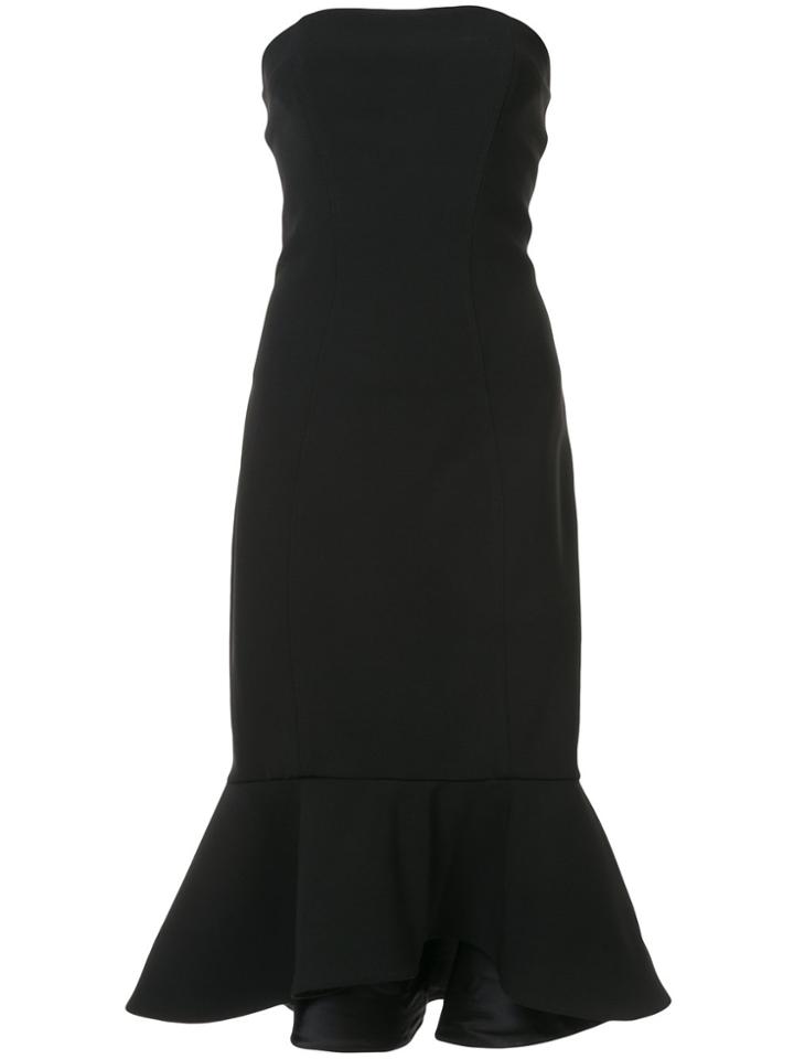Christian Siriano Ruffled Hem Dress - Black