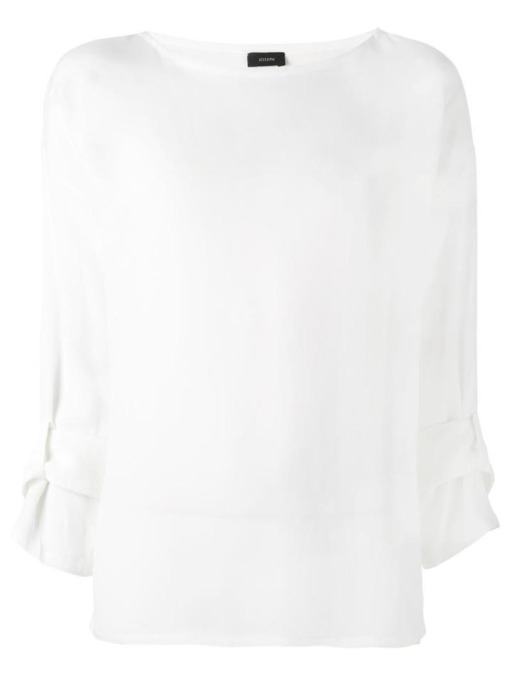 Joseph Adjustable Tab Blouse, Women's, Size: 40, White, Silk