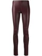 Yves Salomon Skinny Trousers - Red