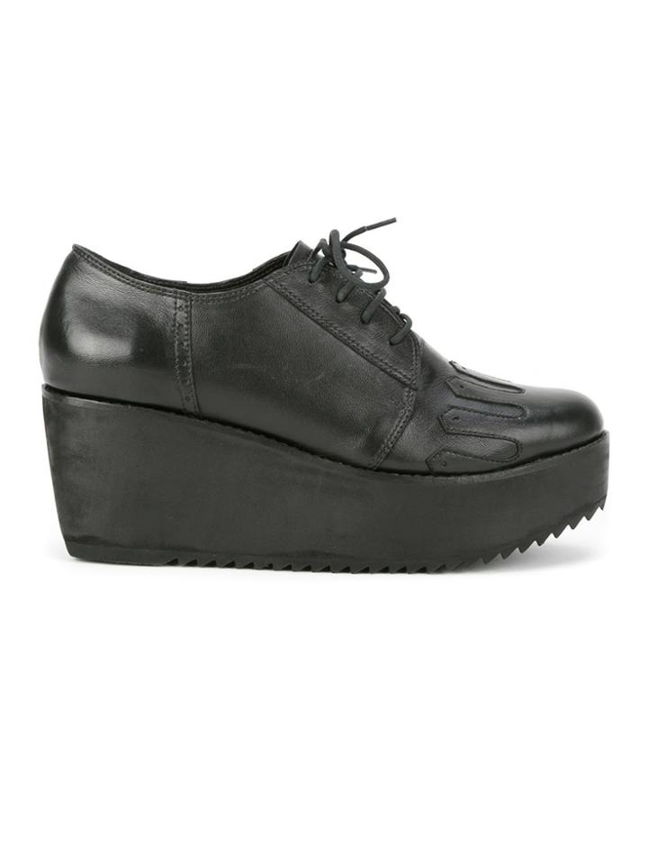 Martha Medeiros Short Lace-up Flatform - Black
