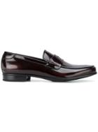 Prada Patina Penny Loafers - Red