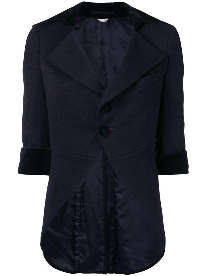 Comme Des Garçons Vintage Wide Lapels Tail Jacket - Blue