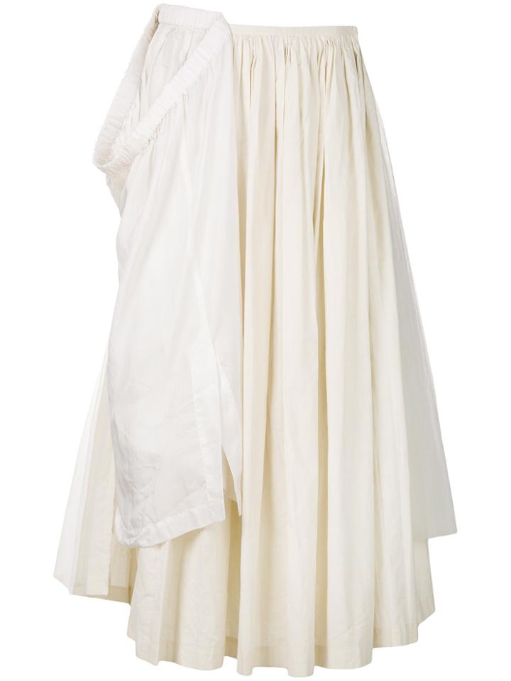 Comme Des Garçons Vintage Layered Appliqué Maxi Skirt - Nude &