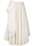 Comme Des Garçons Vintage Layered Appliqué Maxi Skirt - Nude &