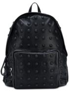 Balmain Embossed Button Backpack - Black