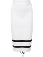 Puma Striped Detailing Pencil Skirt, Women's, Size: Small, White, Cotton/nylon/spandex/elastane