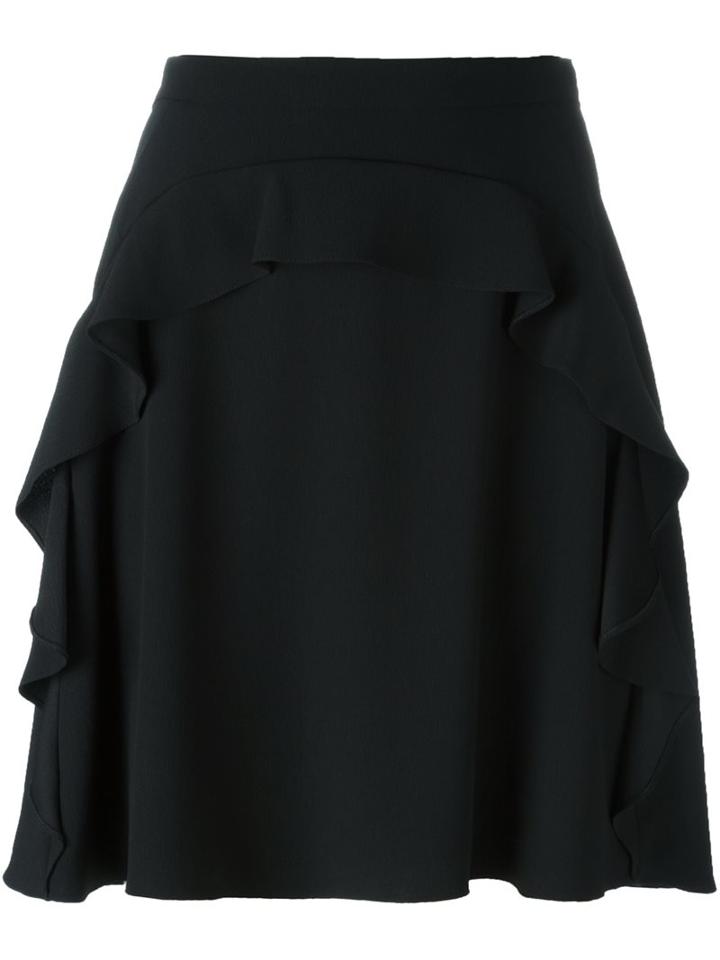 Carven Ruffled A-line Short Skirt