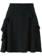 Carven Ruffled A-line Short Skirt