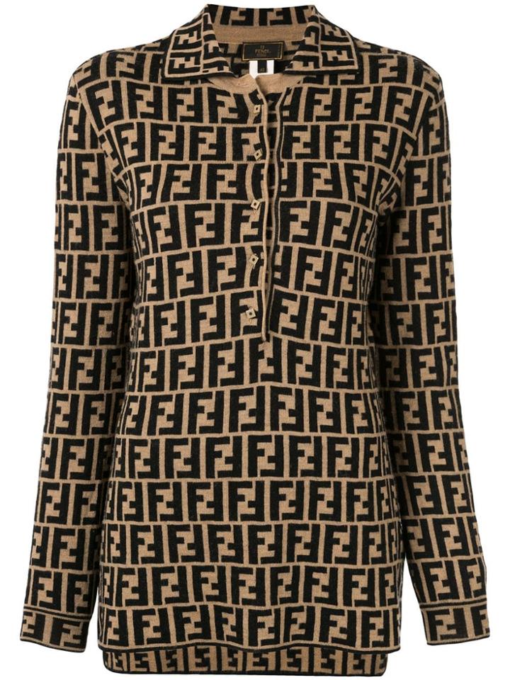 Fendi Pre-owned Long Sleeve Tops - Brown