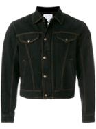 Gmbh Cropped Denim Jacket - Black