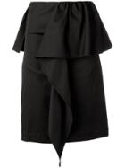 Brognano Asymmetric Skirt - Black