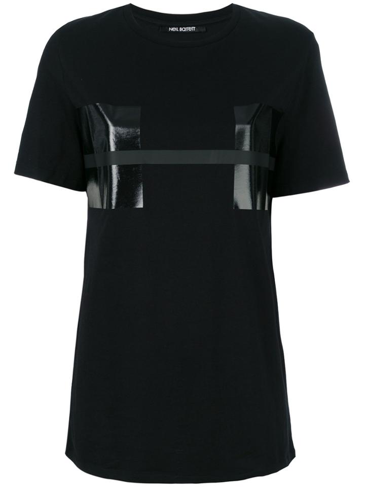 Neil Barrett Patent Panelled T-shirt - Black