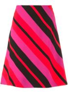 Marni Diagonal Stripe Mini Skirt - Red