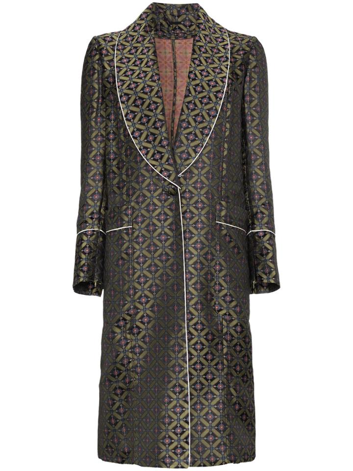 Golden Goose Deluxe Brand Anartia Jacquard Coat - Green