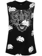 Marcelo Burlon County Of Milan Flower Puma Tank Top - Black