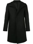 Attachment Spread Collar Coat - Black