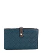 Bottega Veneta Medium French Wallet - Blue