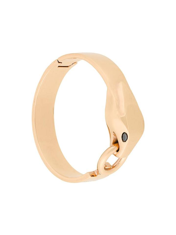 Saint Laurent 'animalier' Serpent Bangle, Women's, Size: Medium, Metallic