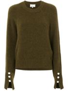 3.1 Phillip Lim - Classic Knitted Sweater - Women - Polyamide/spandex/elastane/wool/yak - Xs, Green, Polyamide/spandex/elastane/wool/yak
