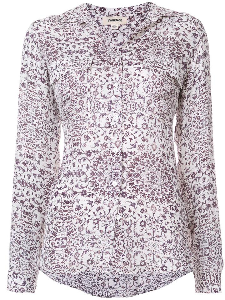 L'agence - Margaret Blouse - Women - Silk - L, Nude/neutrals, Silk