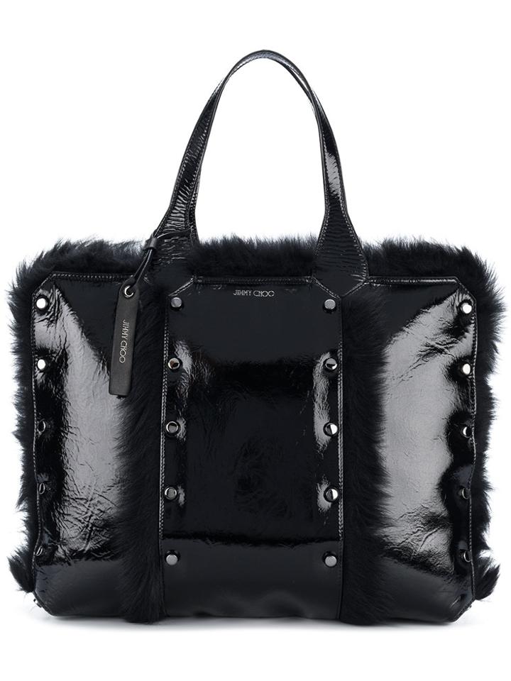 Jimmy Choo Lockett Shopper Tote Bag - Black