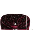 Jimmy Choo Vivien Crystal-embellished Velvet Clutch - Red