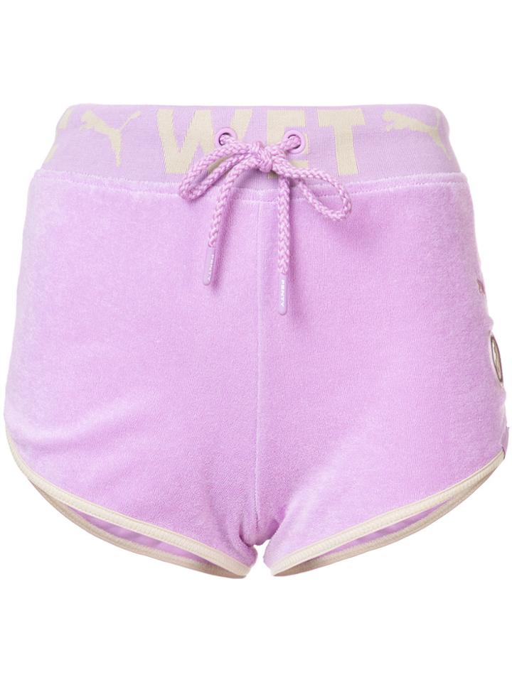 Fenty X Puma Terry Dolphin Shorts - Pink & Purple