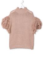Douuod Kids 'istrice' Knitted Top, Girl's, Size: 8 Yrs, Pink/purple
