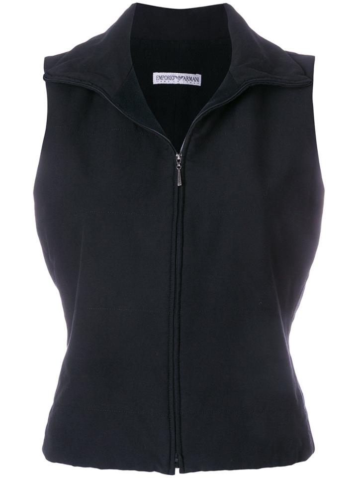 Giorgio Armani Vintage Zipped Waistcoat - Black