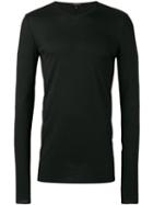 Unconditional Ribbed Crew Neck T-shirt, Men's, Size: Medium, Black, Silk/rayon/cashmere