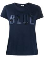 Liu Jo Bead-embellished Logo T-shirt - Blue