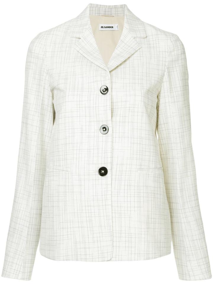 Jil Sander Single Breasted Blazer - White