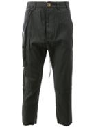 Song For The Mute Cargo Cropped Trousers - Black