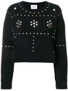 Dondup Cropped Embellished Sweatshirt - Black