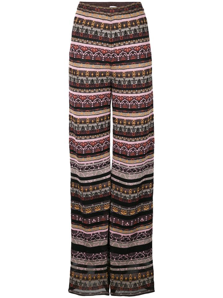 M Missoni Patterned Palazzo Pants - Multicolour