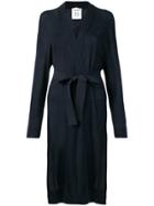 Semicouture Papete Belted Long Cardigan - Blue