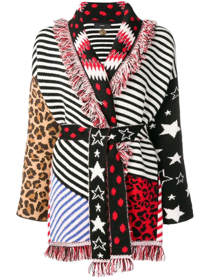 Alanui Multi-print Cardi-coat - Black