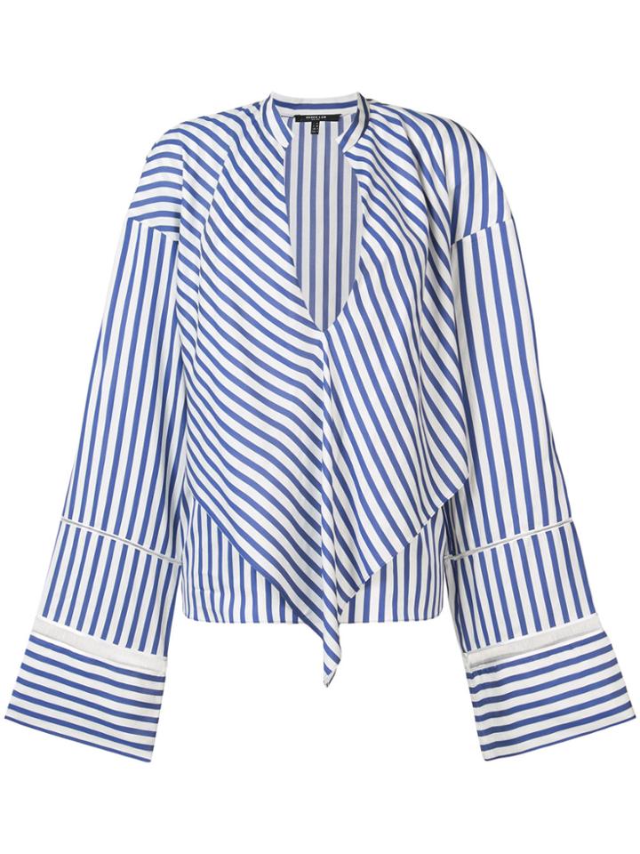 Derek Lam Lace Inset Handkerchief Blouse - Blue
