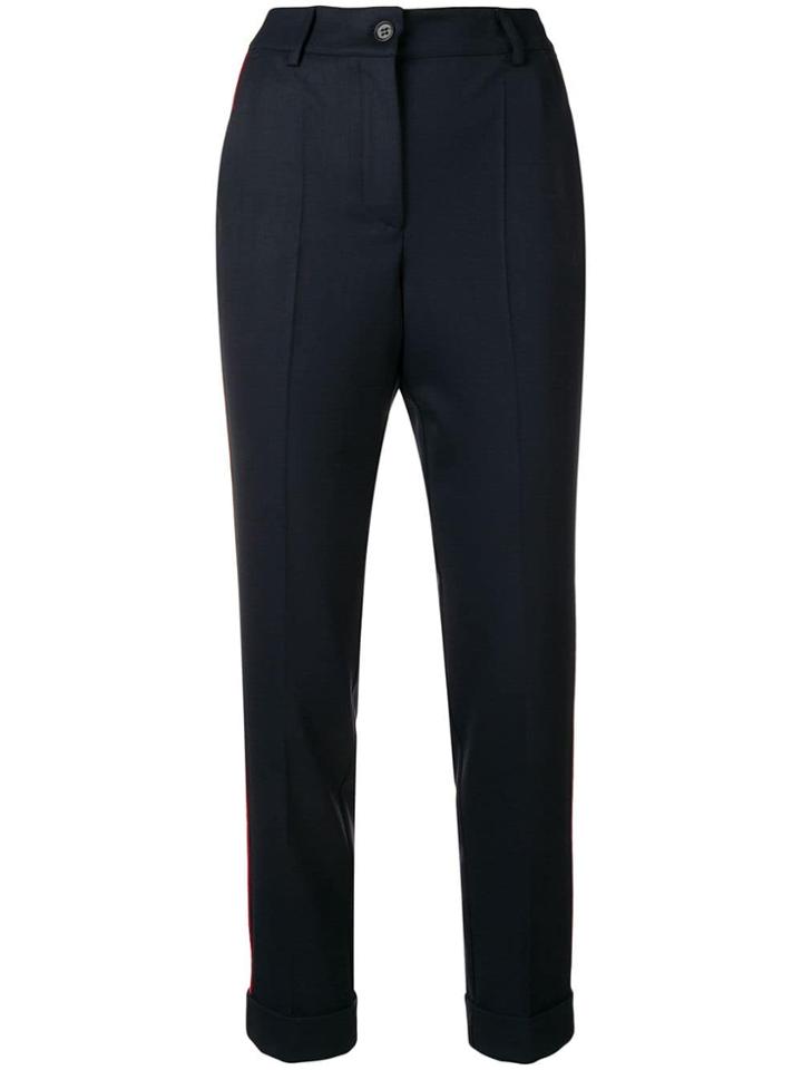 P.a.r.o.s.h. High Waisted Tapered Trousers - Blue