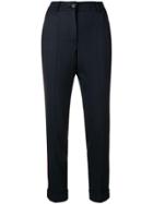 P.a.r.o.s.h. High Waisted Tapered Trousers - Blue
