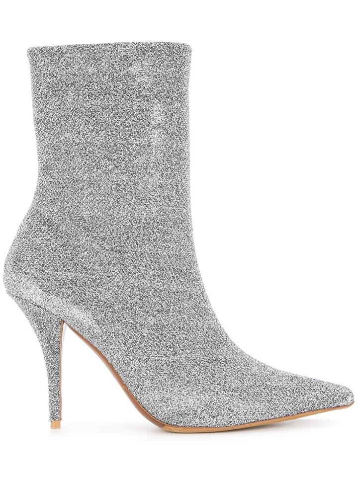 Tabitha Simmons Glitter Detail Boots - Silver