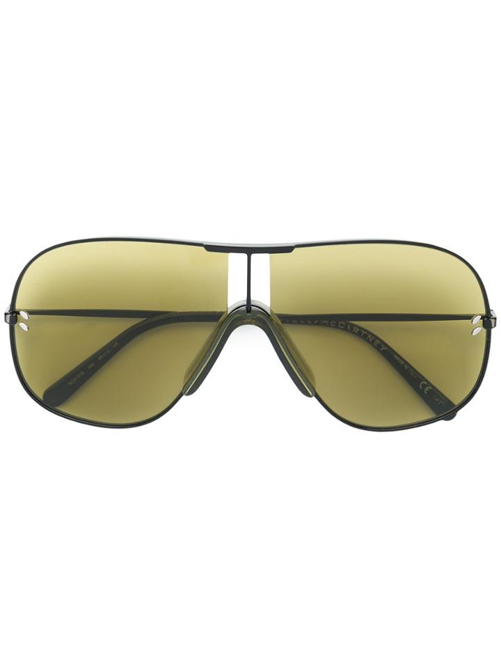 Stella Mccartney Eyewear Thin Framed Aviator Sunglasses - Black