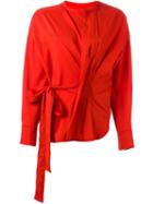 Isabel Marant 'dorcey' Wrap Top, Women's, Size: 38, Red, Silk/spandex/elastane/virgin Wool