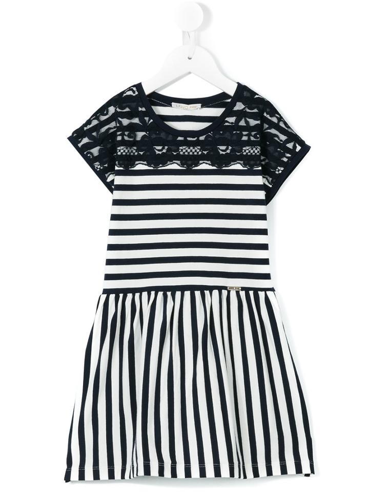 Liu Jo Kids - Striped Dress - Kids - Cotton/spandex/elastane - 5 Yrs, White