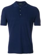Zanone Pique Polo Shirt - Blue