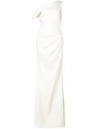 Christian Siriano One-shoulder Gown - White