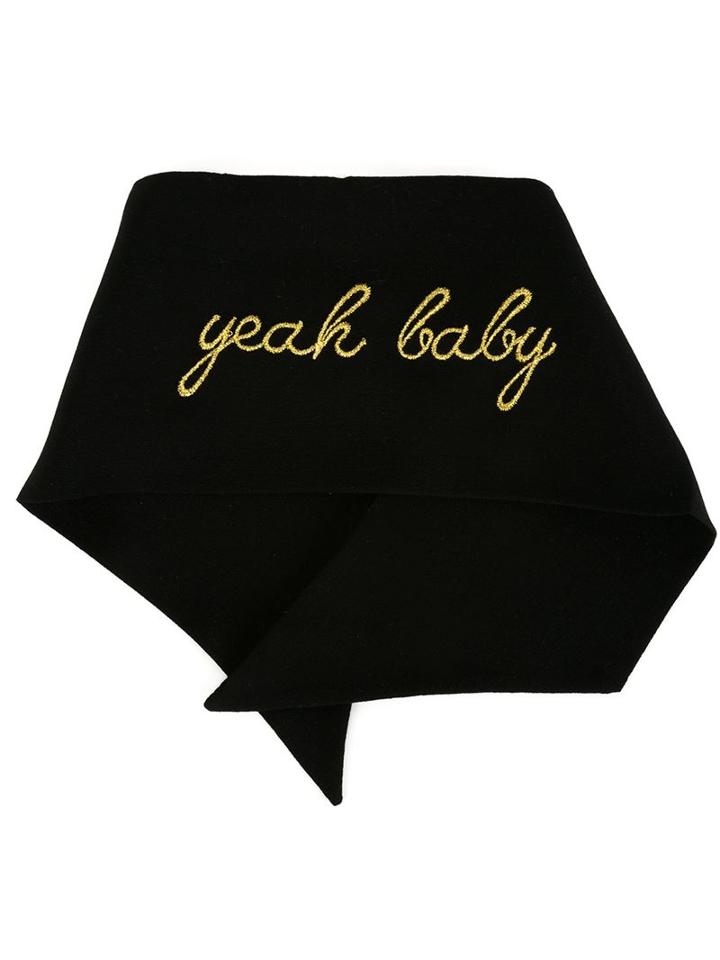 Saint Laurent Yeah Baby Neckerchief, Women's, Black, Silk/viscose/polyester