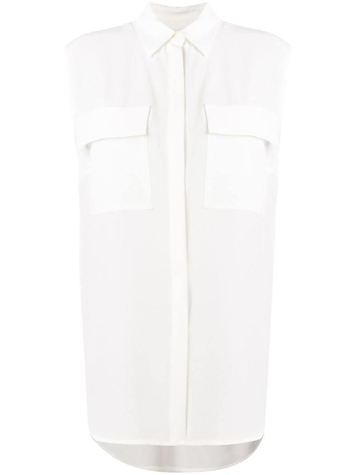 Christian Wijnants Sleeveless Longline Shirt - White